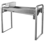 Quick-Draining Trough, stainless steel