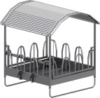 Standard four-sided rack with palisade feeding grid