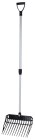 Litter fork for straw pellets
