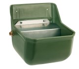 Drinking trough with float valve